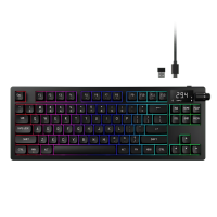 Gamdias HERMES M7 HYBRID RGB Red Switch Tri-Mode Mechanical Keyboard With Display